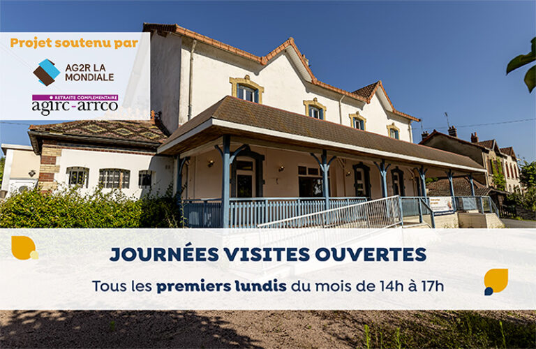 Maison Partagee dEcuisse facade avec logo journee visites ouvertes 768x500